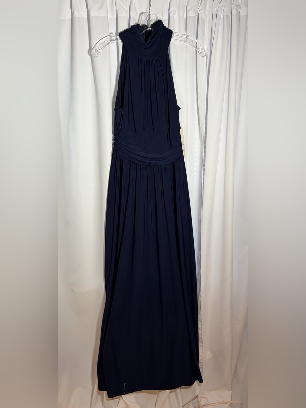 NWT ELIZA J Navy Blue Halter Neck Ruched Dress size 6